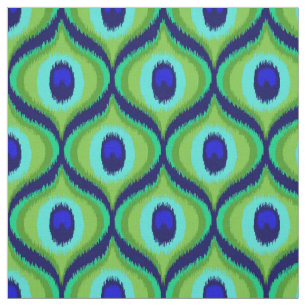 Tissu Peacock couleur marocain ikat design