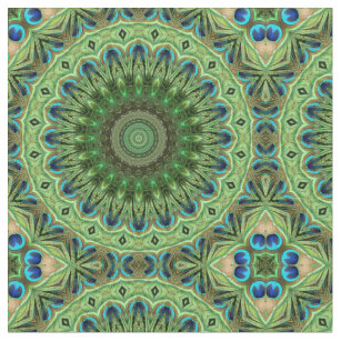 Tissu Peacock Mandala Kaleidoscope