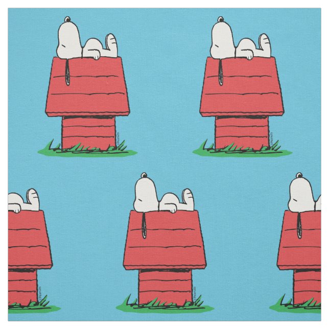 Tissu Peanuts | Snoopy faisant la sieste (Échantillon)
