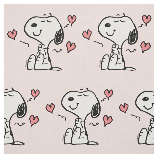 Tissu Peanuts | Snoopy Hearts (Échantillon)