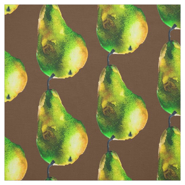 Tissu Pear art mignon aquarelle fruit (Échantillon)