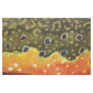 Tissu Pêche à la mouche à la truite broyée