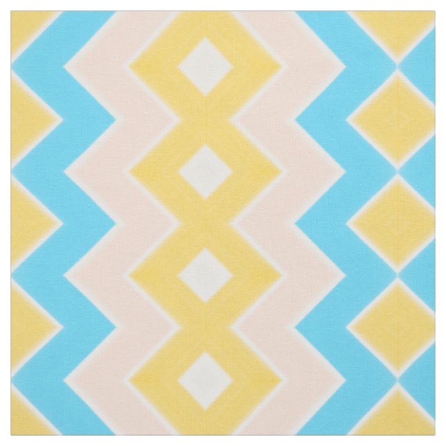 Tissu Pêche dorée sarcelle et jaune (Échantillon)