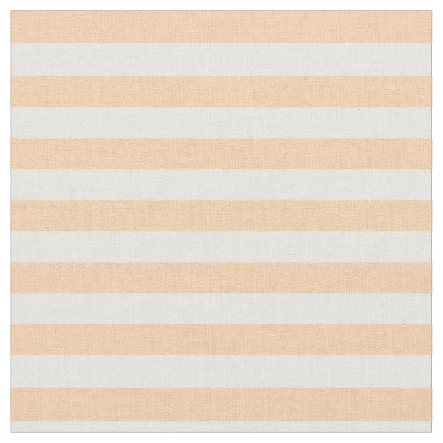 Tissu Pêche et blanc barrés (Fermer)