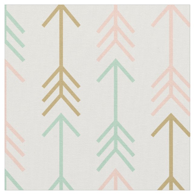 Tissu Pêche maritime et Flèches d'or (Fermer)