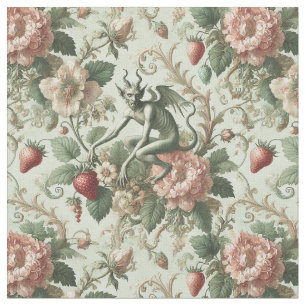 Tissu Péchés fraises - Carrelage classique gothique