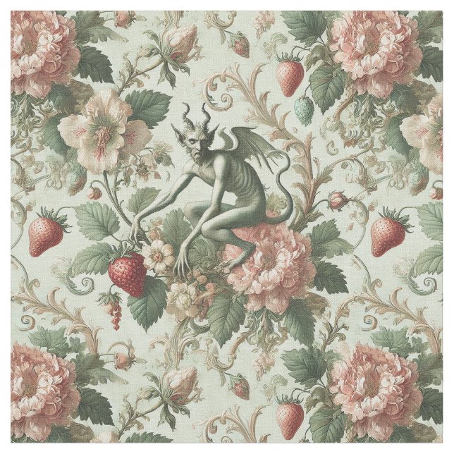 Tissu Péchés fraises - Carrelage classique gothique (Fermer)