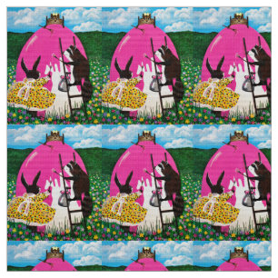 Tissu Peindre le GRAND OEUF ROSE !