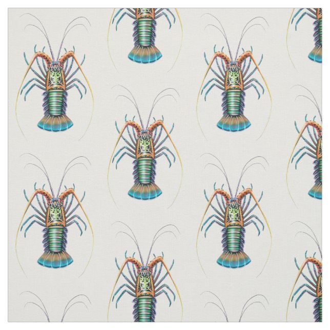Tissu peint d'art de langouste (Échantillon)