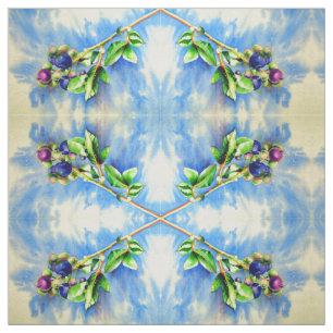Tissu peinture à l'aquarelle de bleuet