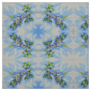 Tissu peinture à l'aquarelle de bleuet