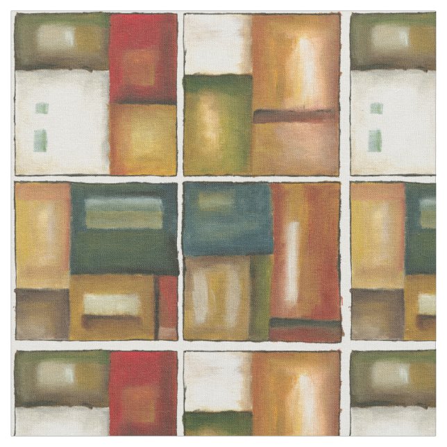 Tissu Peinture à quatre panneaux par Jennifer Goldberger (Fermer)