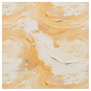 Tissu Peinture Abstraite Jaune et Blanche