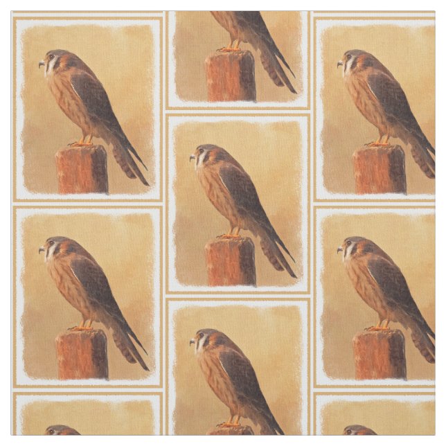 Tissu Peinture américaine de crécerelle - art original (Échantillon)