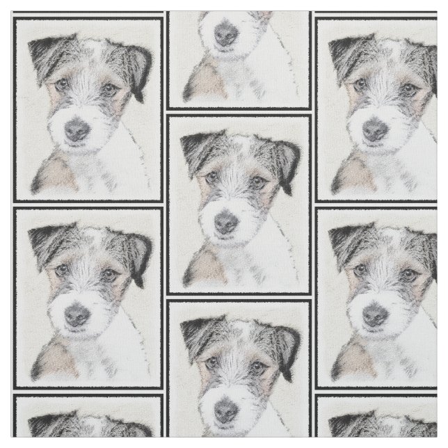 Tissu Peinture approximative de Russell Terrier - art (Échantillon)
