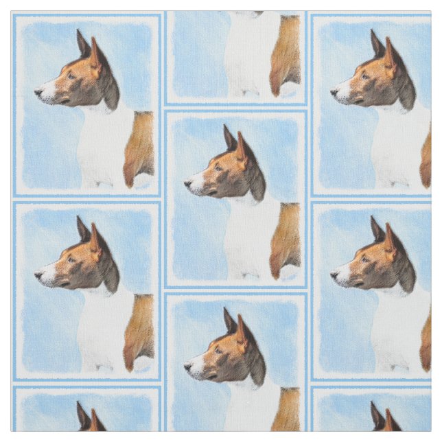 Tissu Peinture Basenji - Belle Art Original (Échantillon)