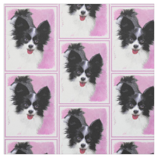 Tissu Peinture (blanche et noire) de Papillon - art de (Échantillon)