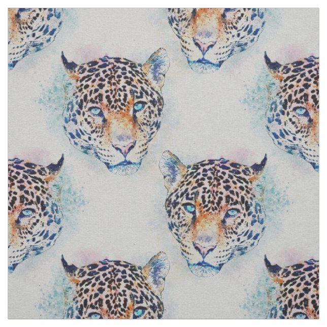 Tissu Peinture couleur Leopard moderne (Échantillon)