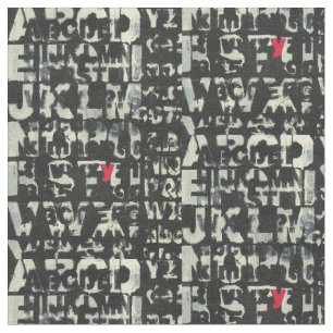 Tissu Peinture d'alphabet par le Normand Wyatt
