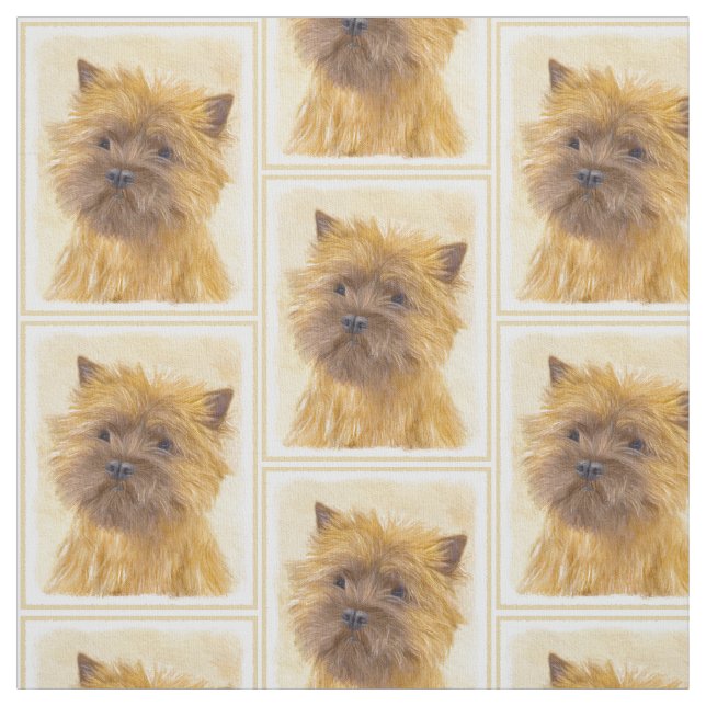 Tissu Peinture de Cairn Terrier - Cute Original Chien Ar (Échantillon)