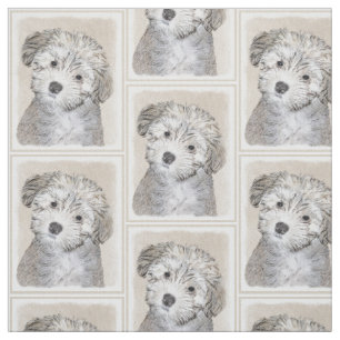 Tissu Peinture de Chien Havanais - Cute Original Chien A