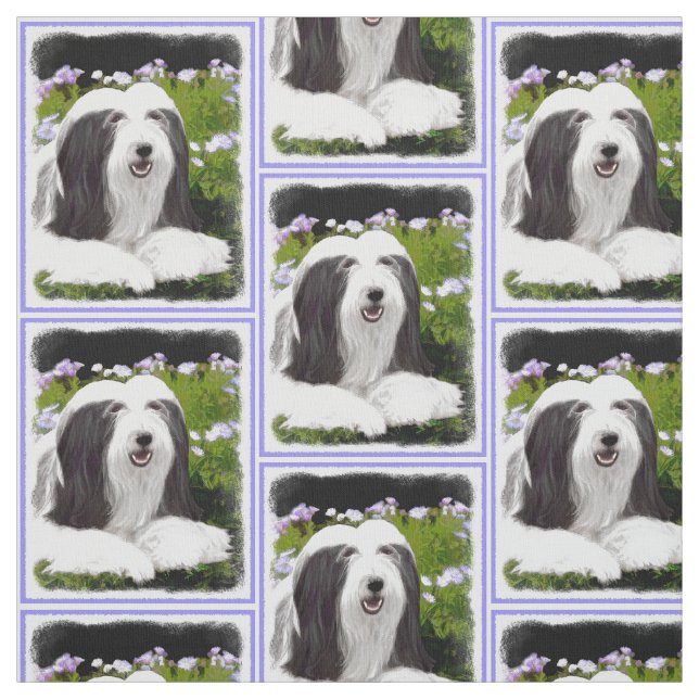 Tissu Peinture de collie barrée - Belle peinture origina (Échantillon)