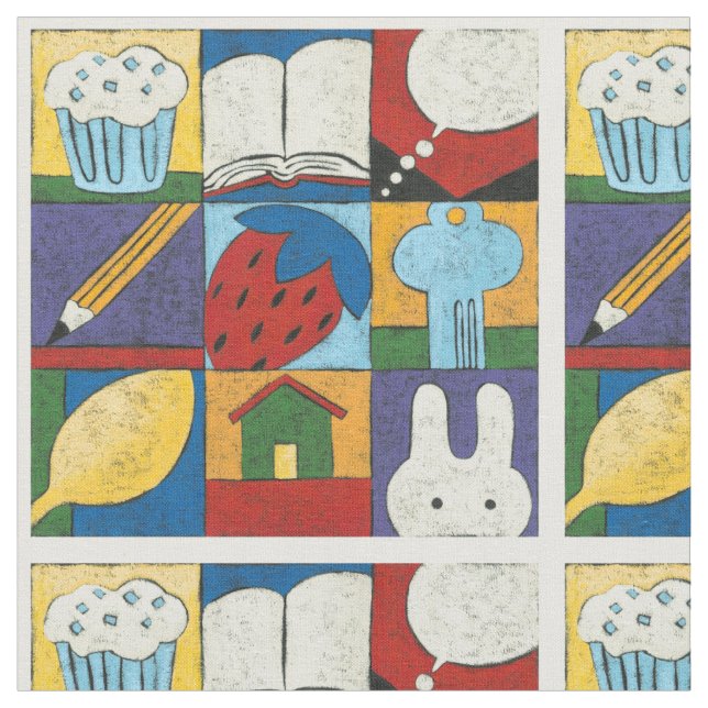 Tissu Peinture de divers objets par Chariklia Zarris (Fermer)