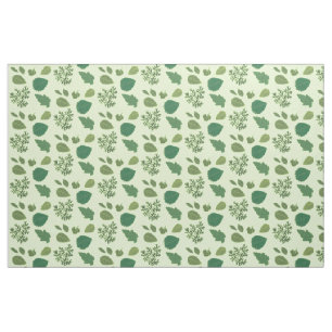 Tissu Peinture de Feuilles de jardin d'été, variété, tis