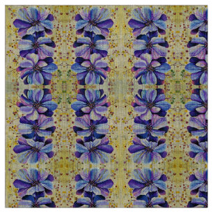 Tissu Peinture de fleurs de delphinium
