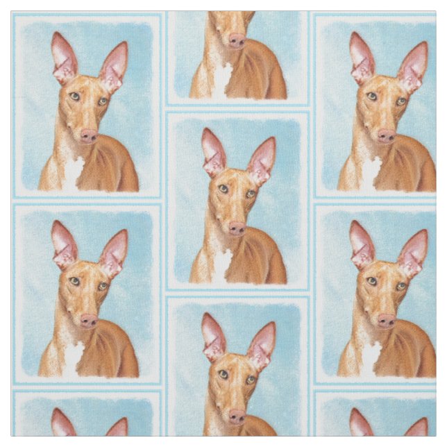 Tissu Peinture de Hound Pharaoh - Cute Original Dog Art (Échantillon)