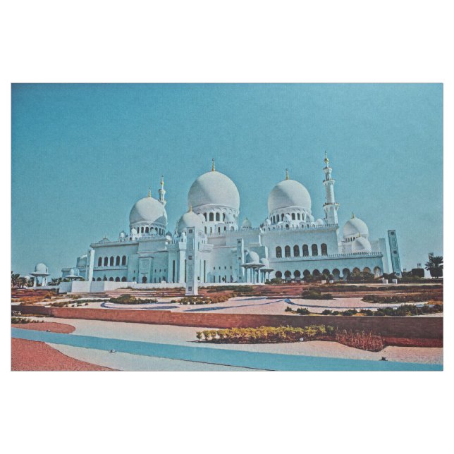 Tissu Peinture de mosquée d'Abu Dhabi (Yard)