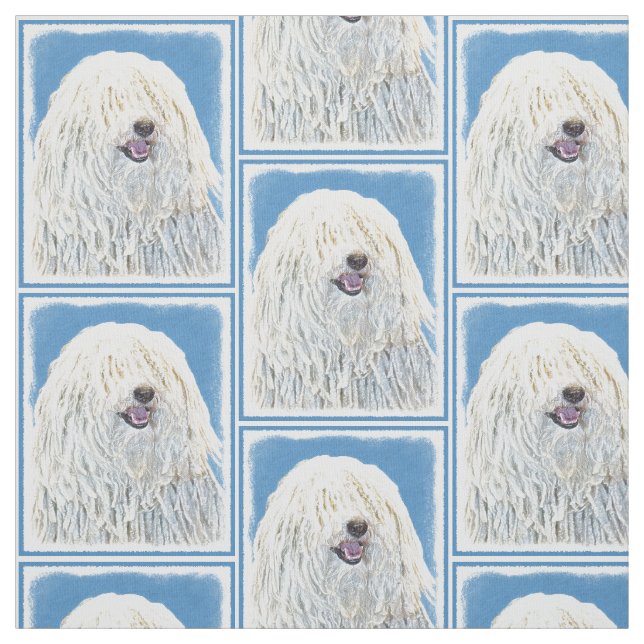 Tissu Peinture de Puli - art original mignon de chien (Échantillon)