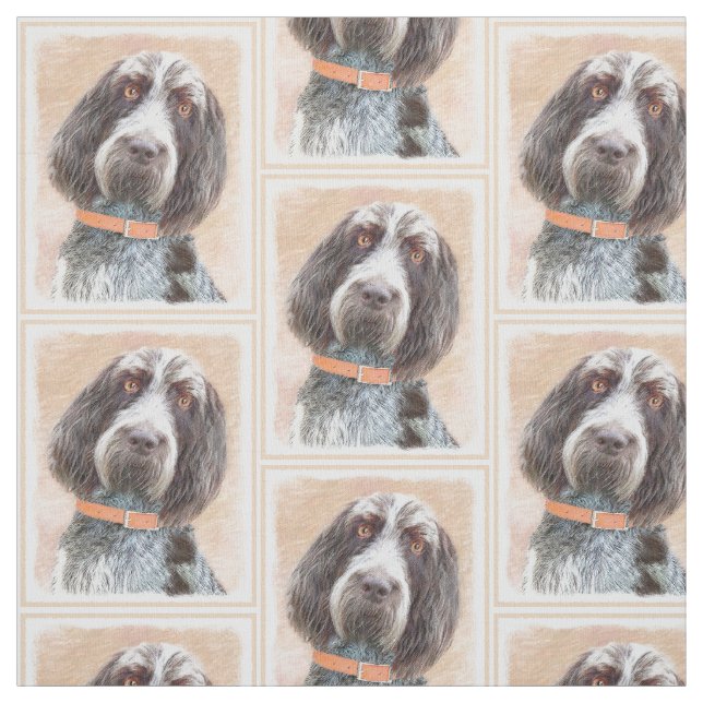 Tissu Peinture de Spinone Italiano - Beau Chien original (Échantillon)