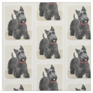 Tissu Peinture de Terrier d'écossais - art original