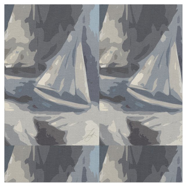 Tissu Peinture de voilier (Fermer)
