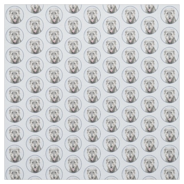Tissu Peinture de Wolfhound en Irlande - Beau art origin (Échantillon)