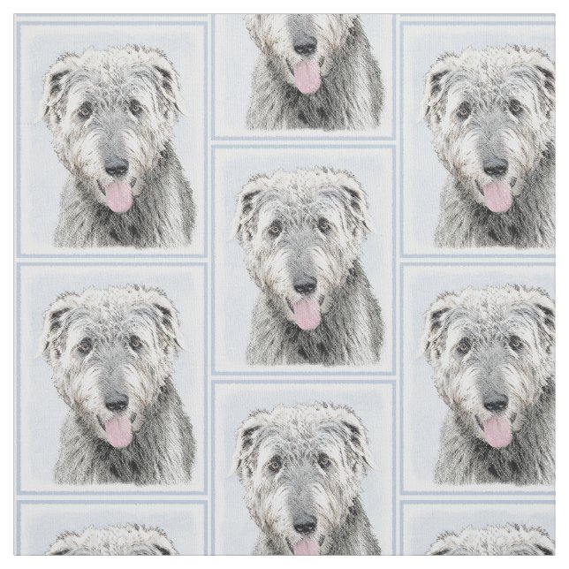Tissu Peinture de Wolfhound en Irlande - Beau art origin (Échantillon)