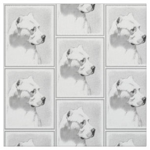 Tissu Peinture Dogo Argentino - L'art original du chien