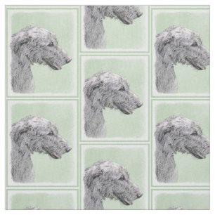 Tissu Peinture du chien-loup irlandais 2 - art original
