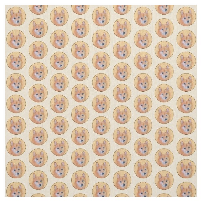 Tissu Peinture finlandaise de Spitz - Beau art original  (Échantillon)