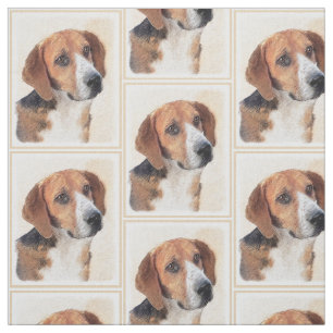 Tissu Peinture Harrier - Joli art original chien