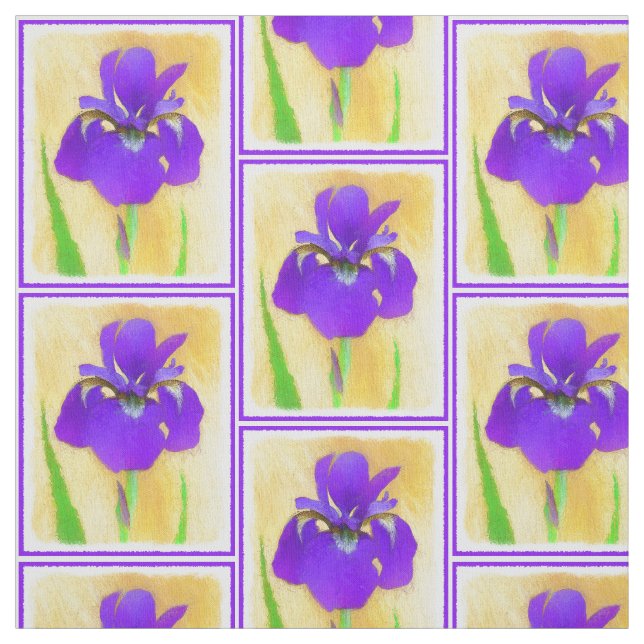 Tissu Peinture Iris à pois pourpre - Chien original mign (Échantillon)