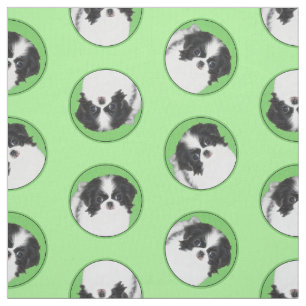 Tissu Peinture japonaise Chiot Chien Chien de Chien de C