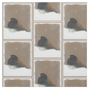 Tissu Peinture Junco foncée - Art original pour oiseaux
