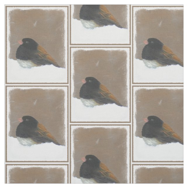 Tissu Peinture Junco foncée - Art original pour oiseaux (Échantillon)