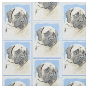 Tissu Peinture mastiff anglaise (Fawn) - Art original de