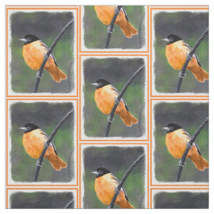 Tissu Peinture orientale - Art original pour les oiseaux