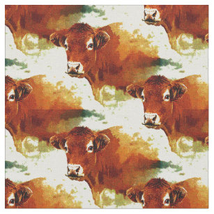 Tissu Peinture rouge de vache
