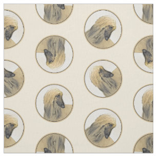 Tissu Peinture rouge masquée noir Hound Afghan Pet Dog A