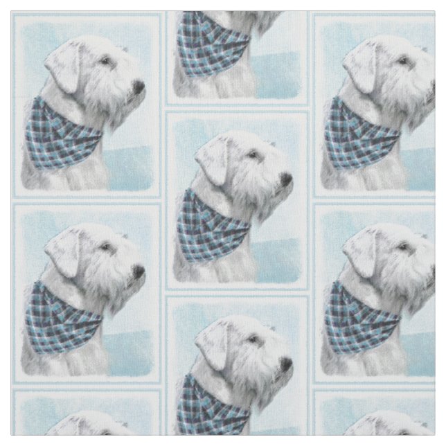 Tissu Peinture Sealyham Terrier - Cute Original Chien Ar (Échantillon)